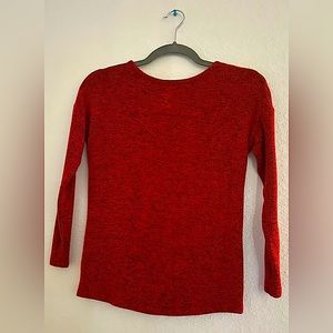 Red, stretchy cute long sleeve top for kids.